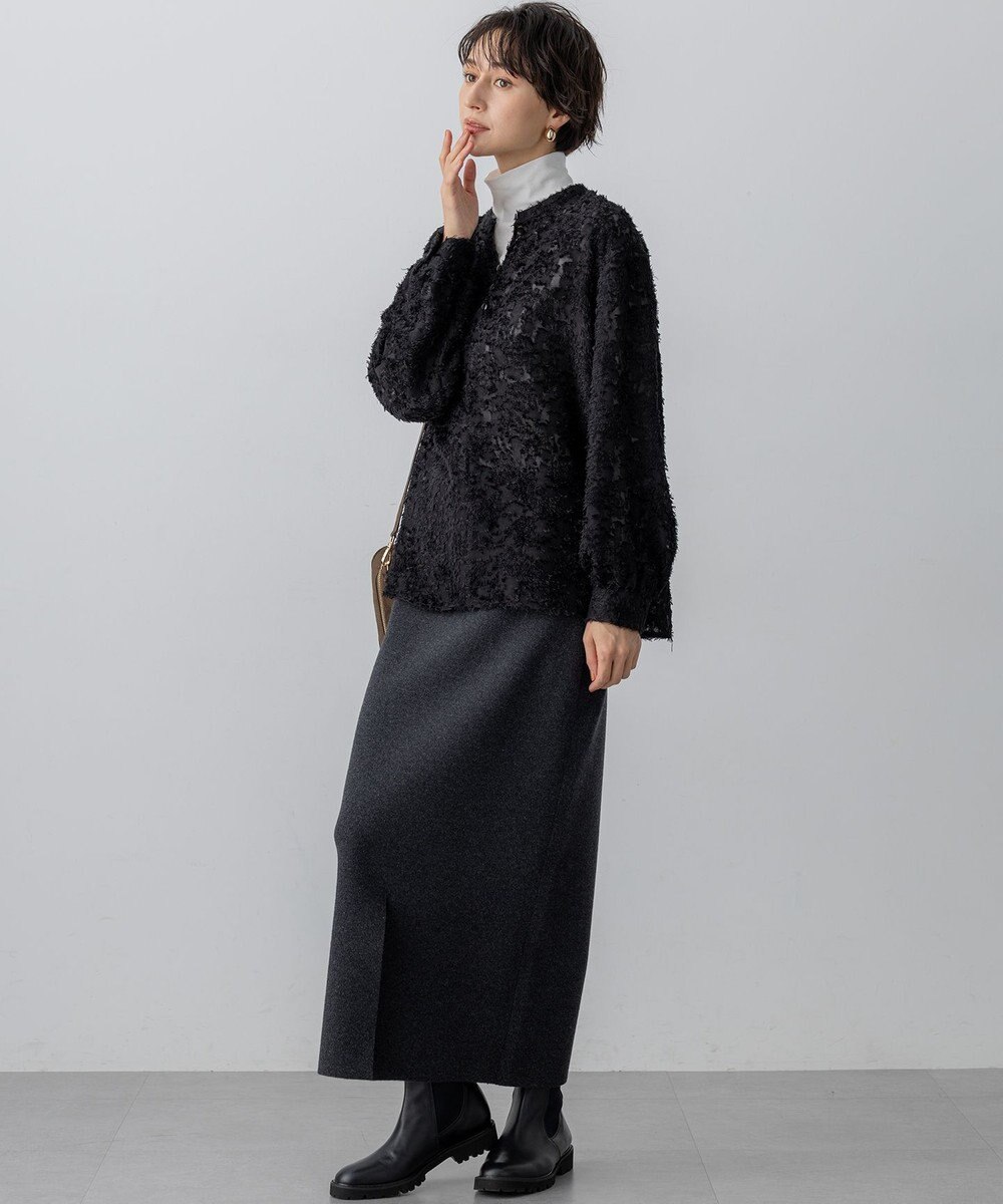 23区 【VERY掲載/洗える】カシミヤブレンド Iライン ニットスカート 