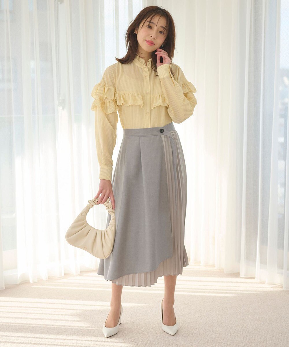 Feroux 【洗える】フリル ブラウス 