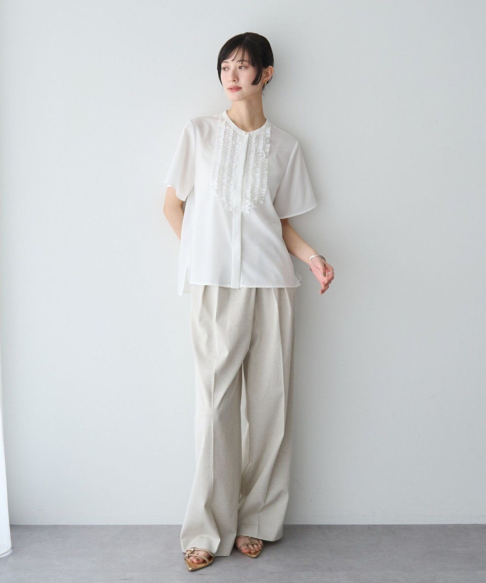 YECCA VECCA フリルデザインブラウス 