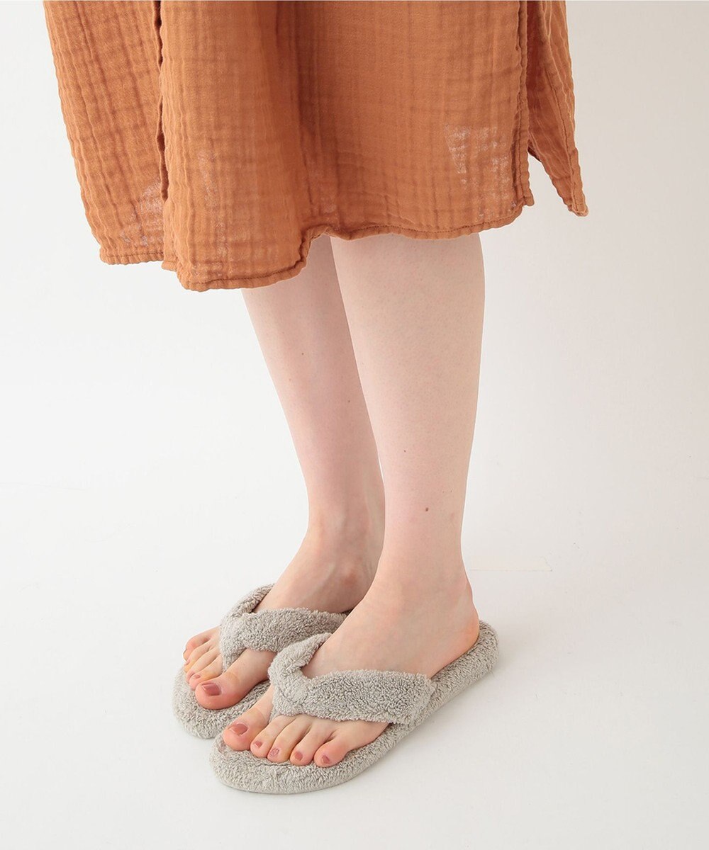 UCHINO クレープガーゼ　前あきギャザーワンピース 