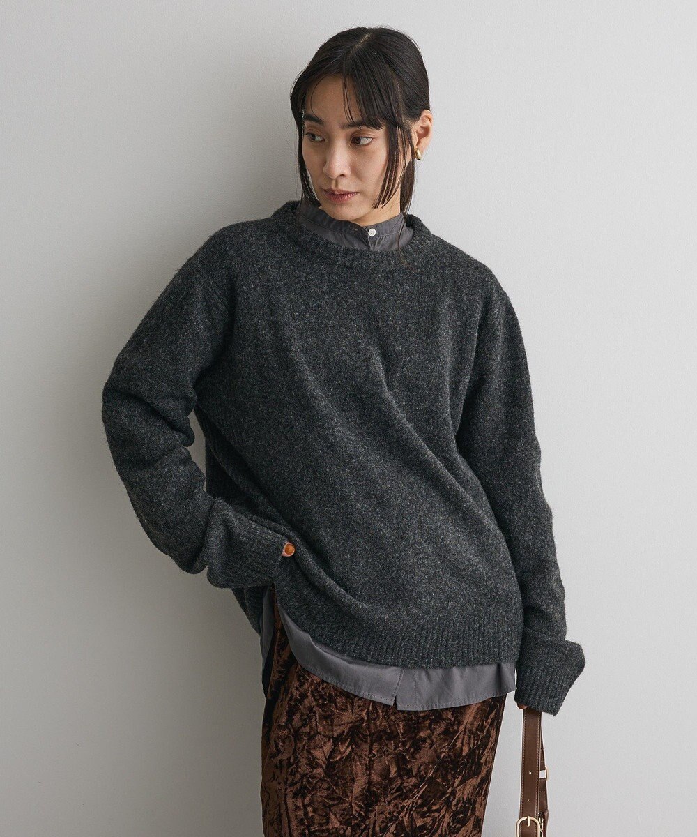 CRAFT STANDARD BOUTIQUE 起毛クルーネックニットプルオーバー 