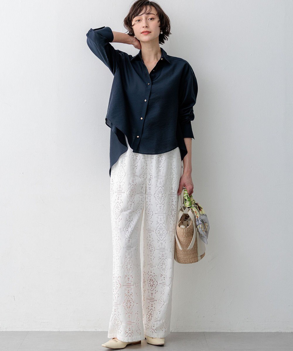 23区 【先行予約】ラッセルオーナメントレース ワイド パンツ 