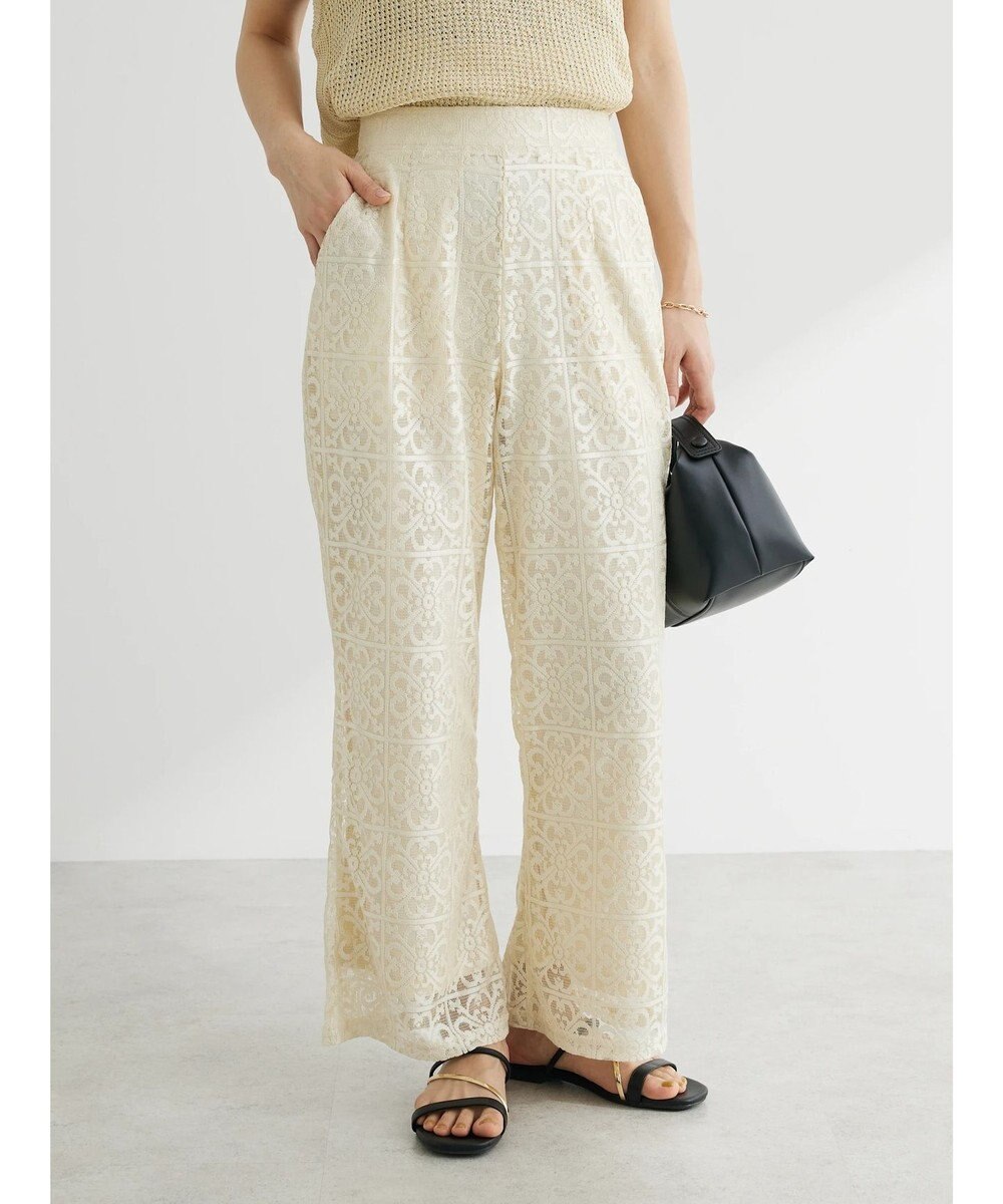 Green Parks 格子柄レースパンツ 