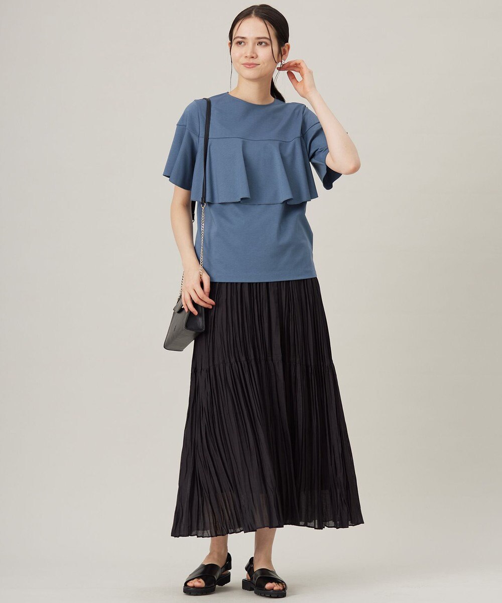 自由区 【接触冷感・洗える】ハンドワッシャープリーツ スカート 