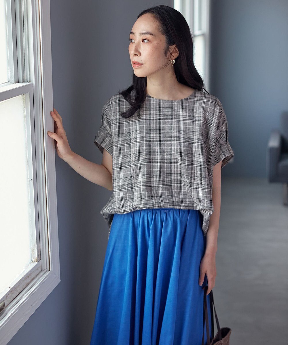 ANY 【洗濯機可能】ライトリネンクロス　チュニック 