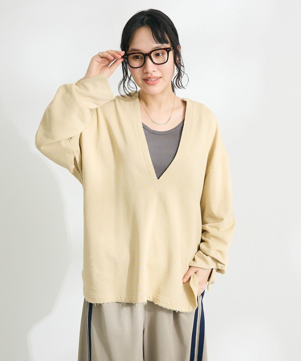 CRAFT STANDARD BOUTIQUE TC裏毛Ｖネックプルオーバー 