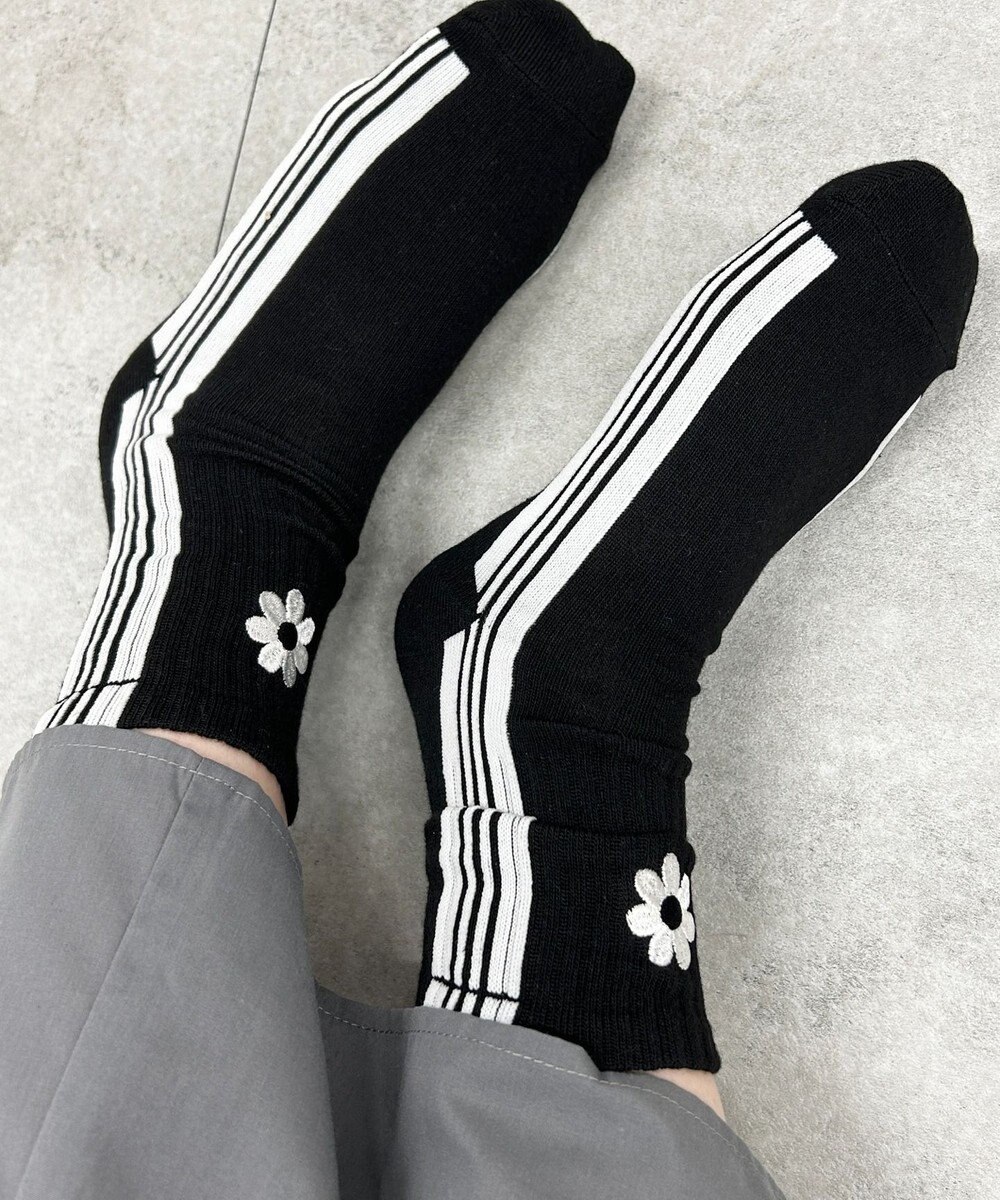 WEGO サイドラインクルーソックス 