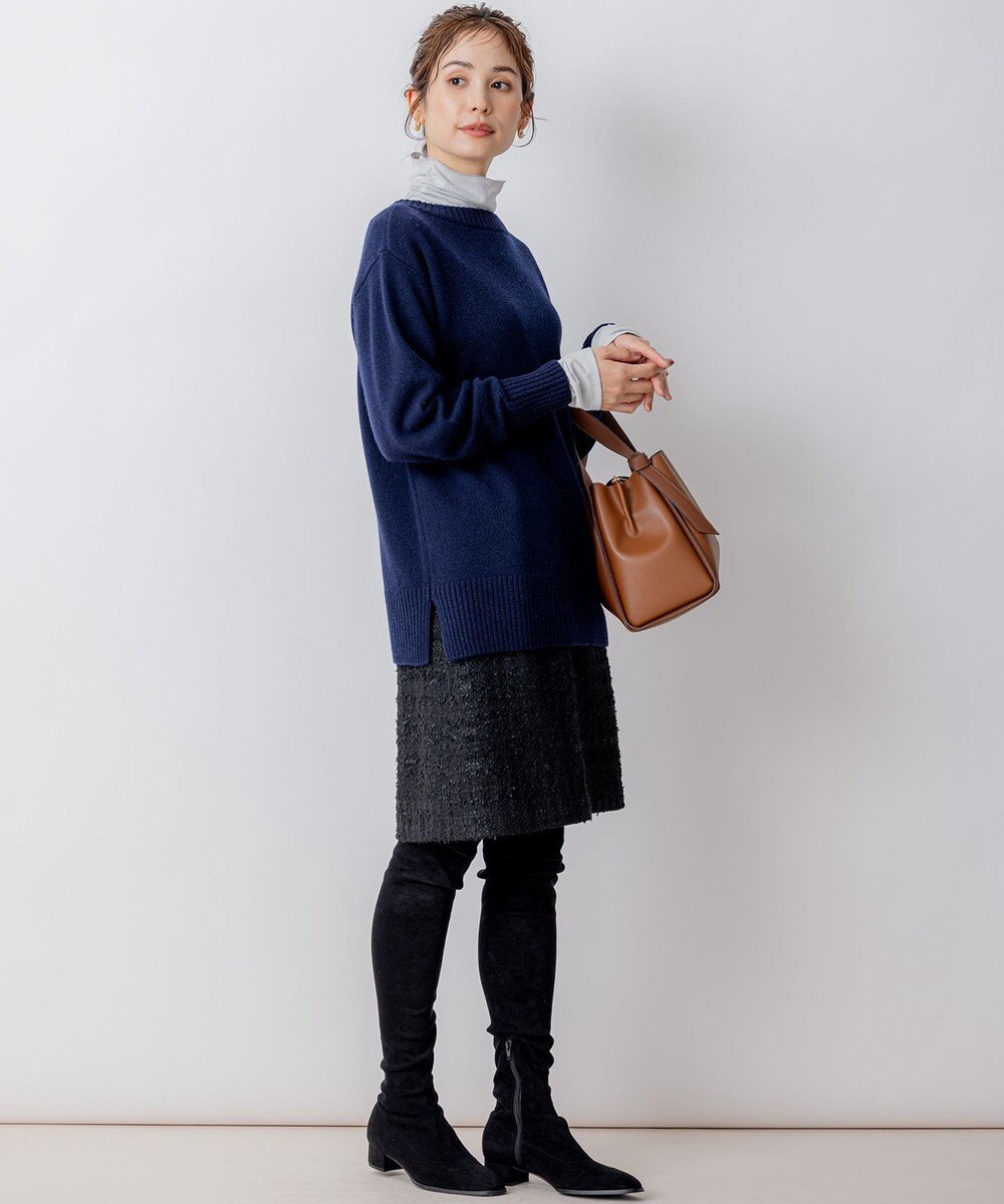 組曲 L 【WEB限定】ウールカシミヤミックスVネック ニット 