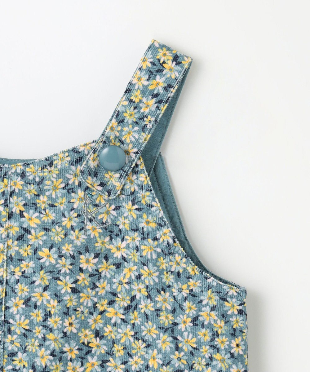 組曲 KIDS 【100㎝】モノトーンフラワーコーデュロイ ワンピース 