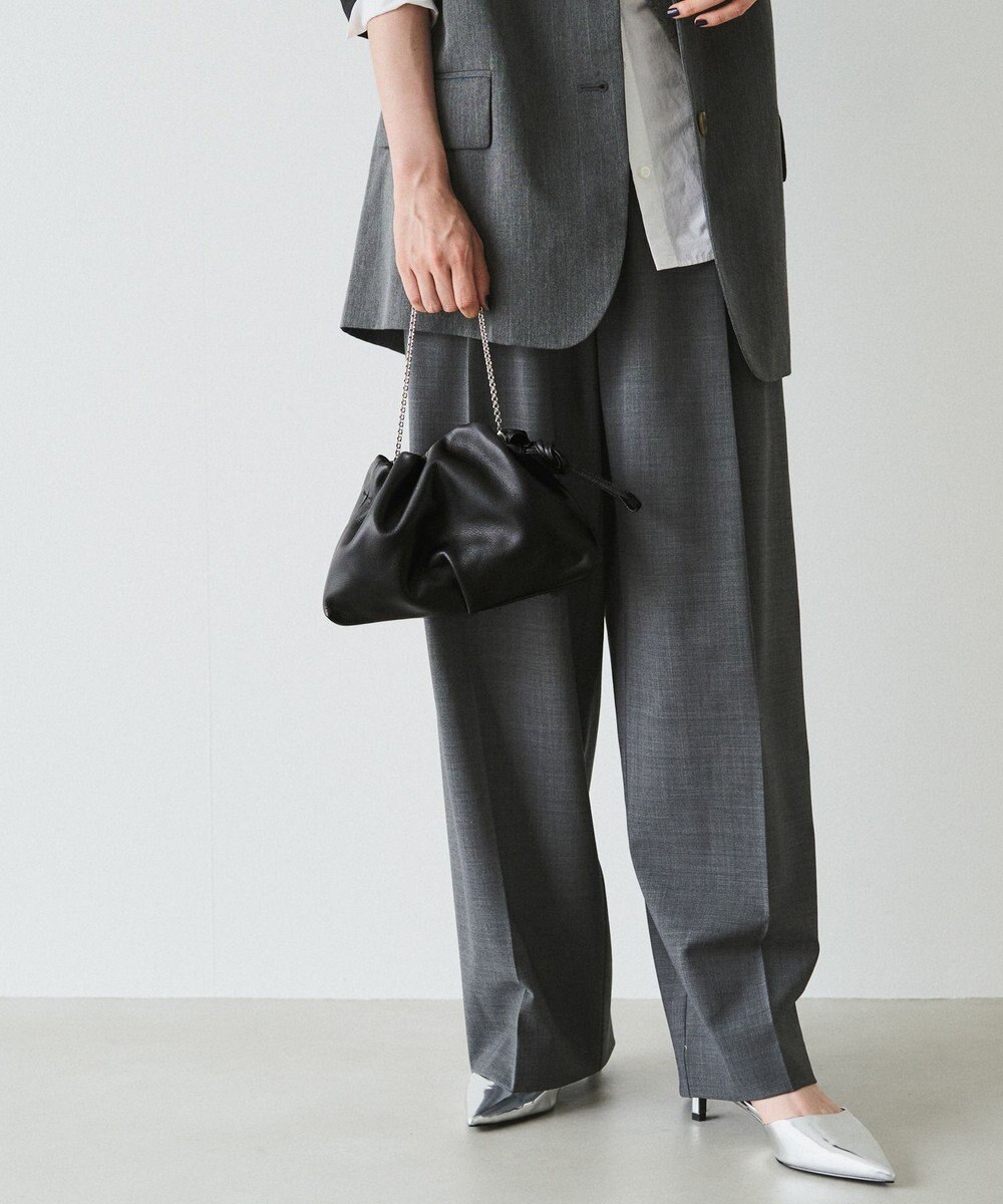 russet レザー巾着ミニショルダーバッグ(CE-1637) 