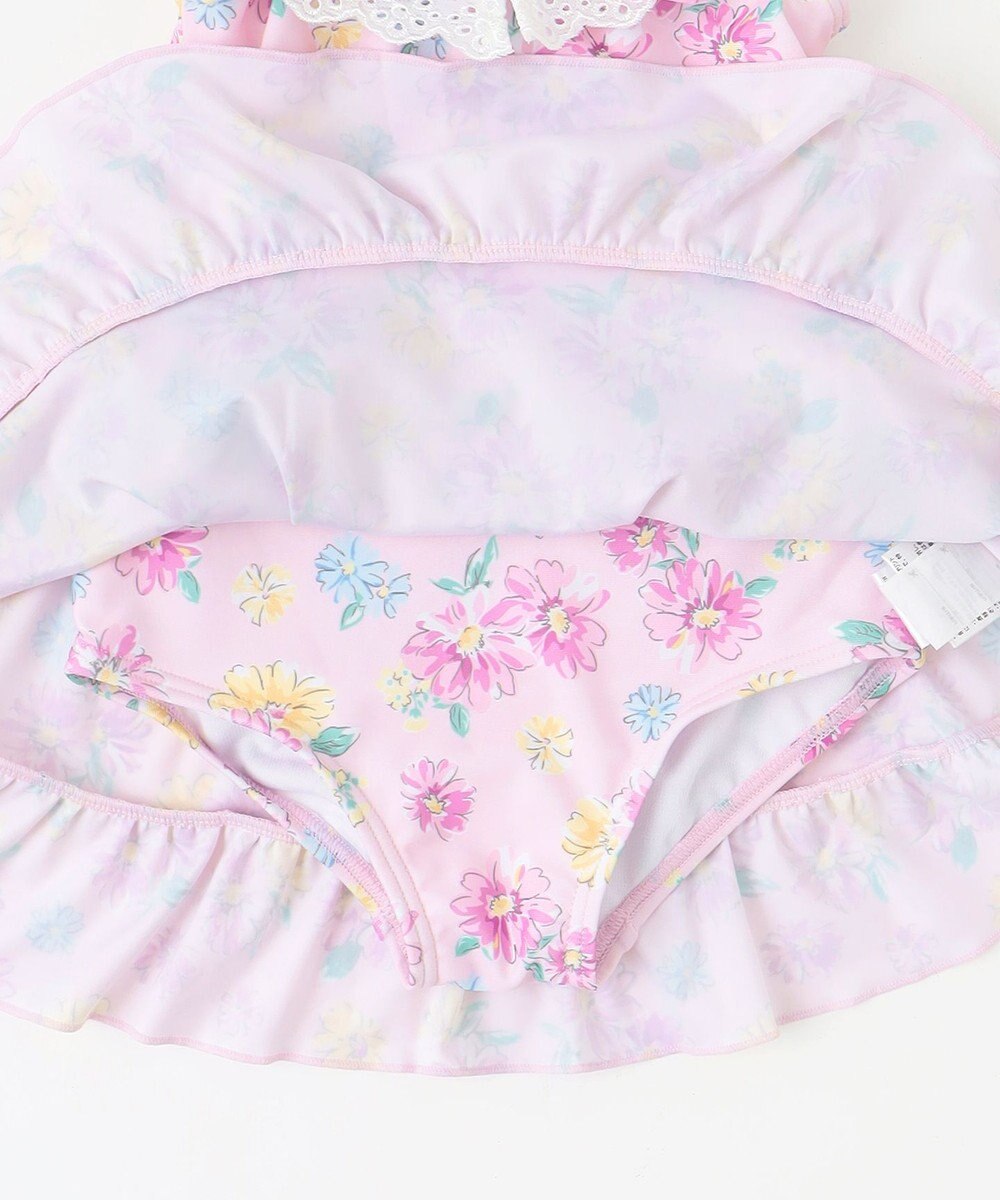 ANY KIDS 花柄×レース ワンピース水着 