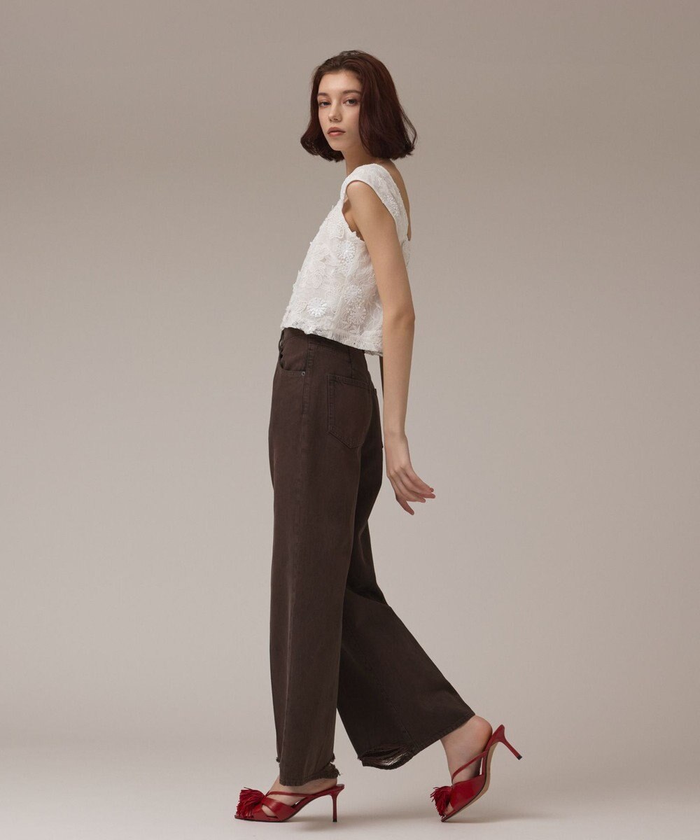 GRACE CONTINENTAL チュール刺繍トップ 