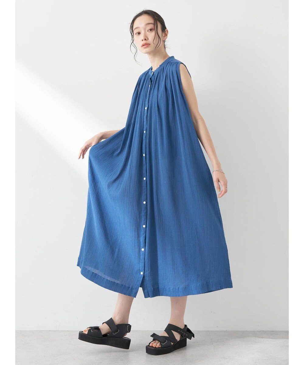 earth music&ecology 綿クレープワンピース（無地） 
