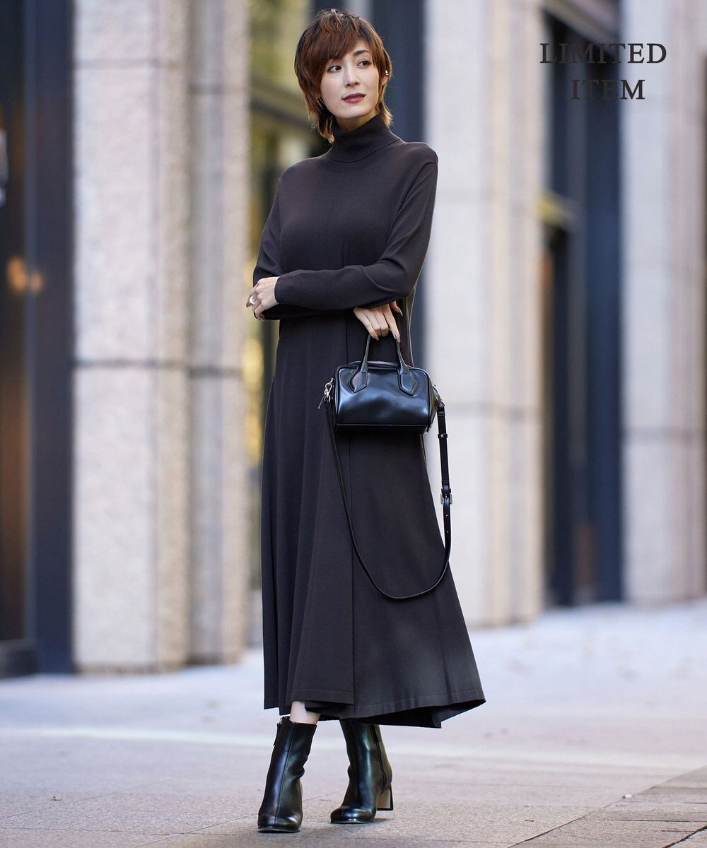 ICB 【WEB限定・洗える】 ヴィスコースハイゲージ ワンピース 