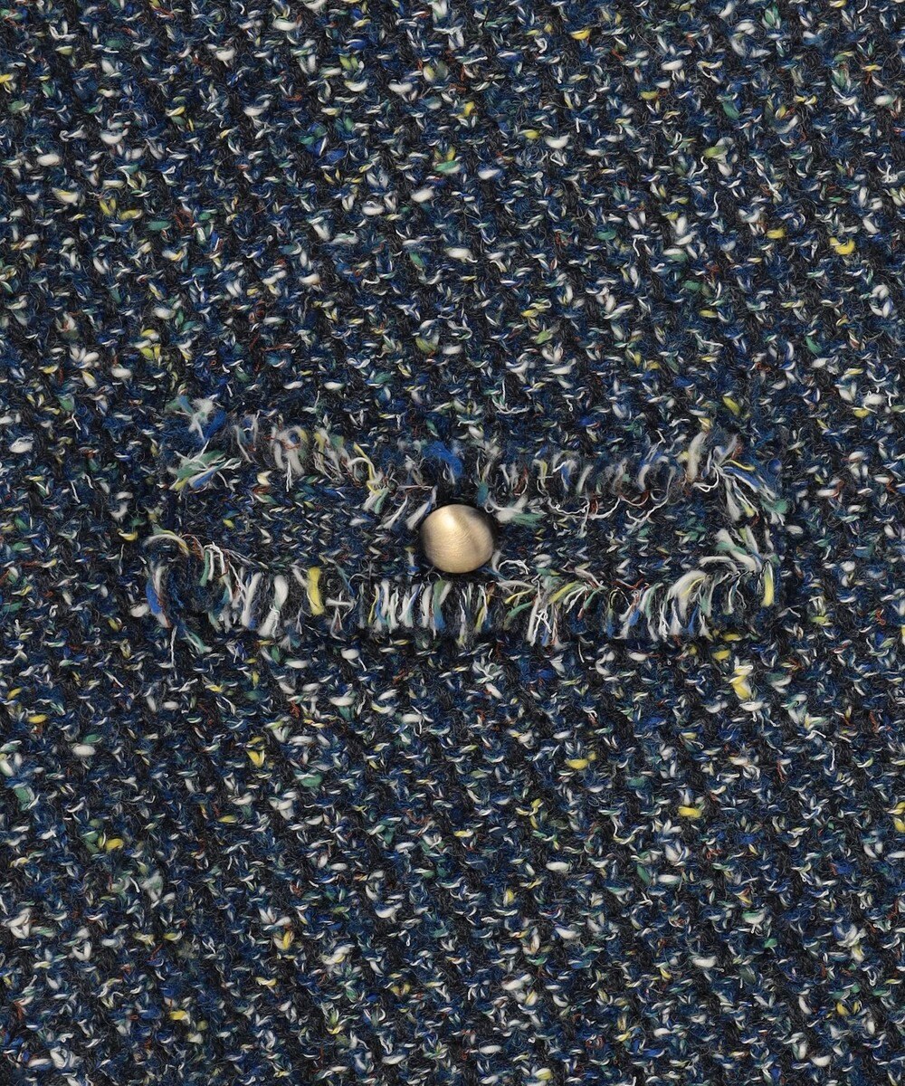 自由区 ミックスツイードニット  ベスト 