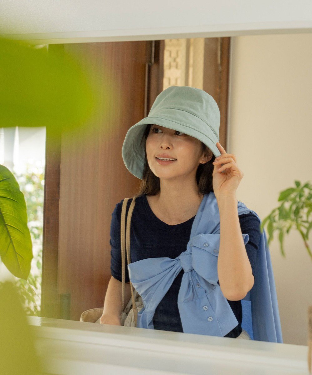 MOONBAT 【一級遮光/UVカット】UVラフィネハット（つば広タイプ） 速乾/接触冷感/手洗いOK/サイズ調整可能/抗菌防臭加工 