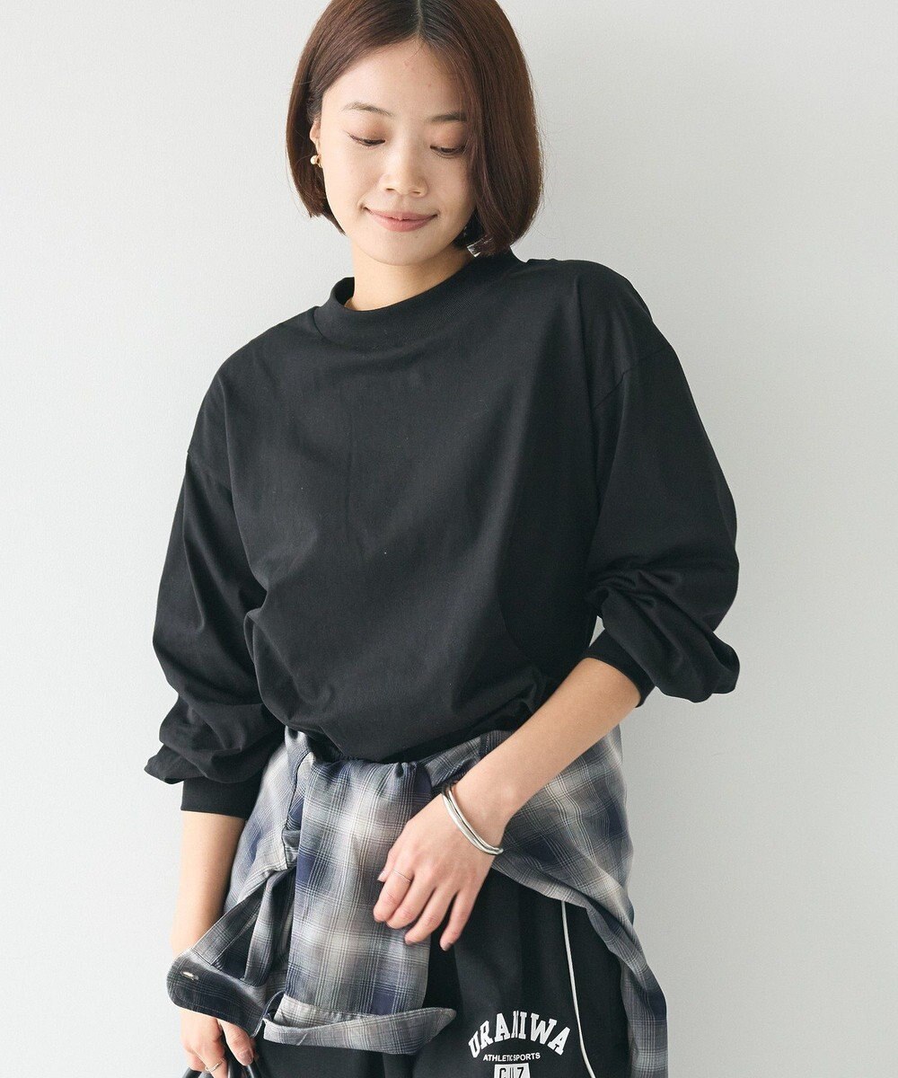 CRAFT STANDARD BOUTIQUE モックネックリングドット長袖プルオーバー 