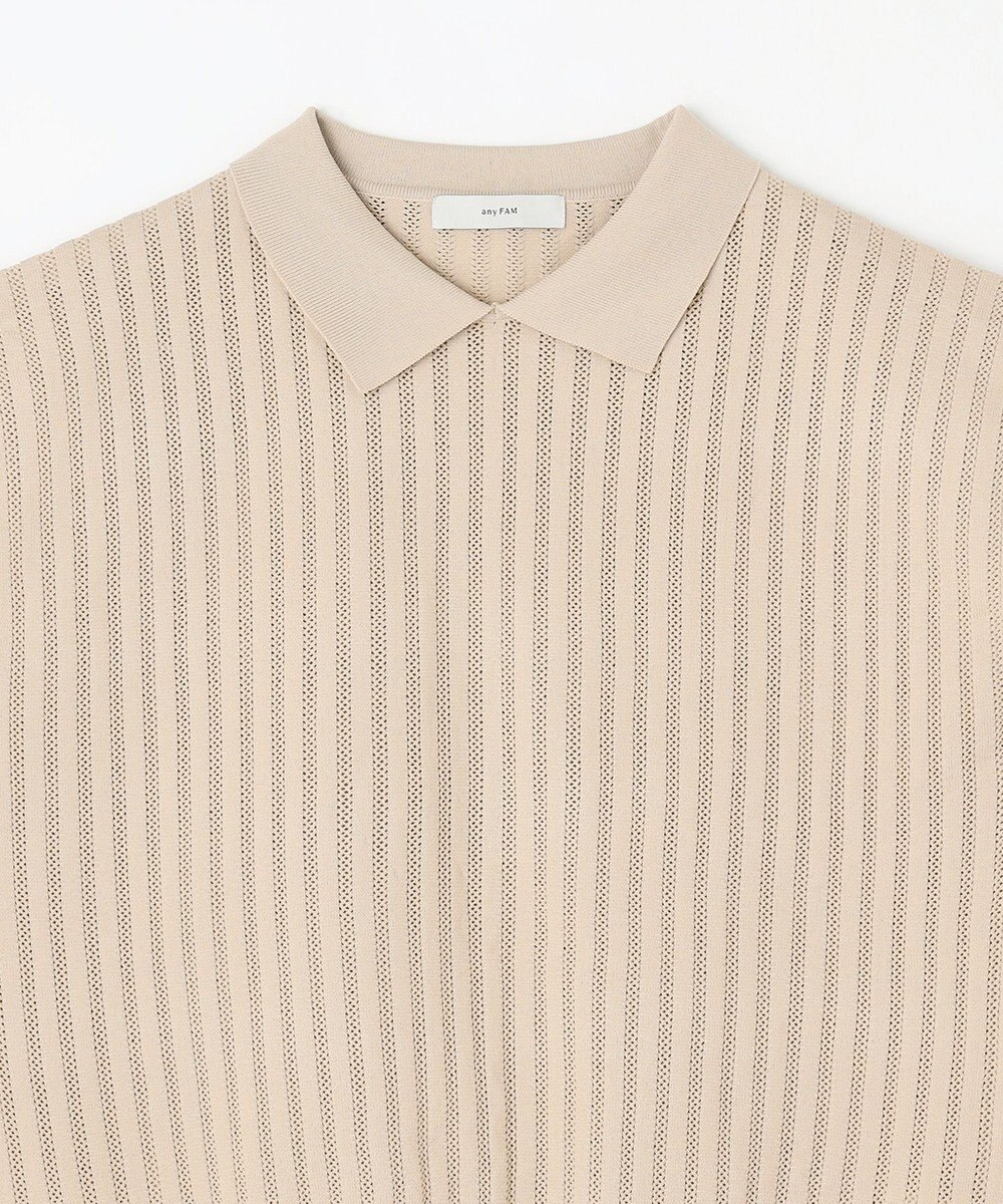 ANY アイレットパターン ニットプルオーバー 