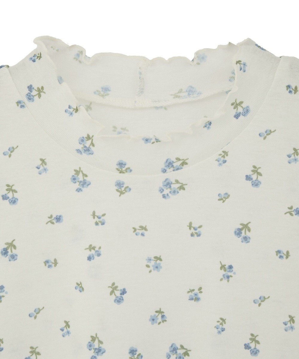 earth music&ecology ハイネックフラワーメロープルオーバー 