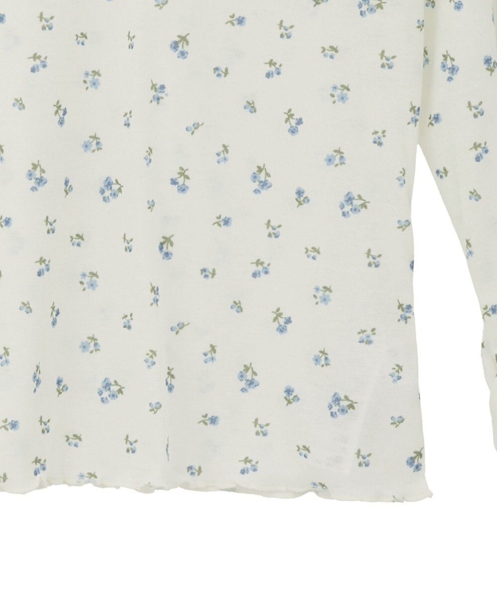 earth music&ecology ハイネックフラワーメロープルオーバー 