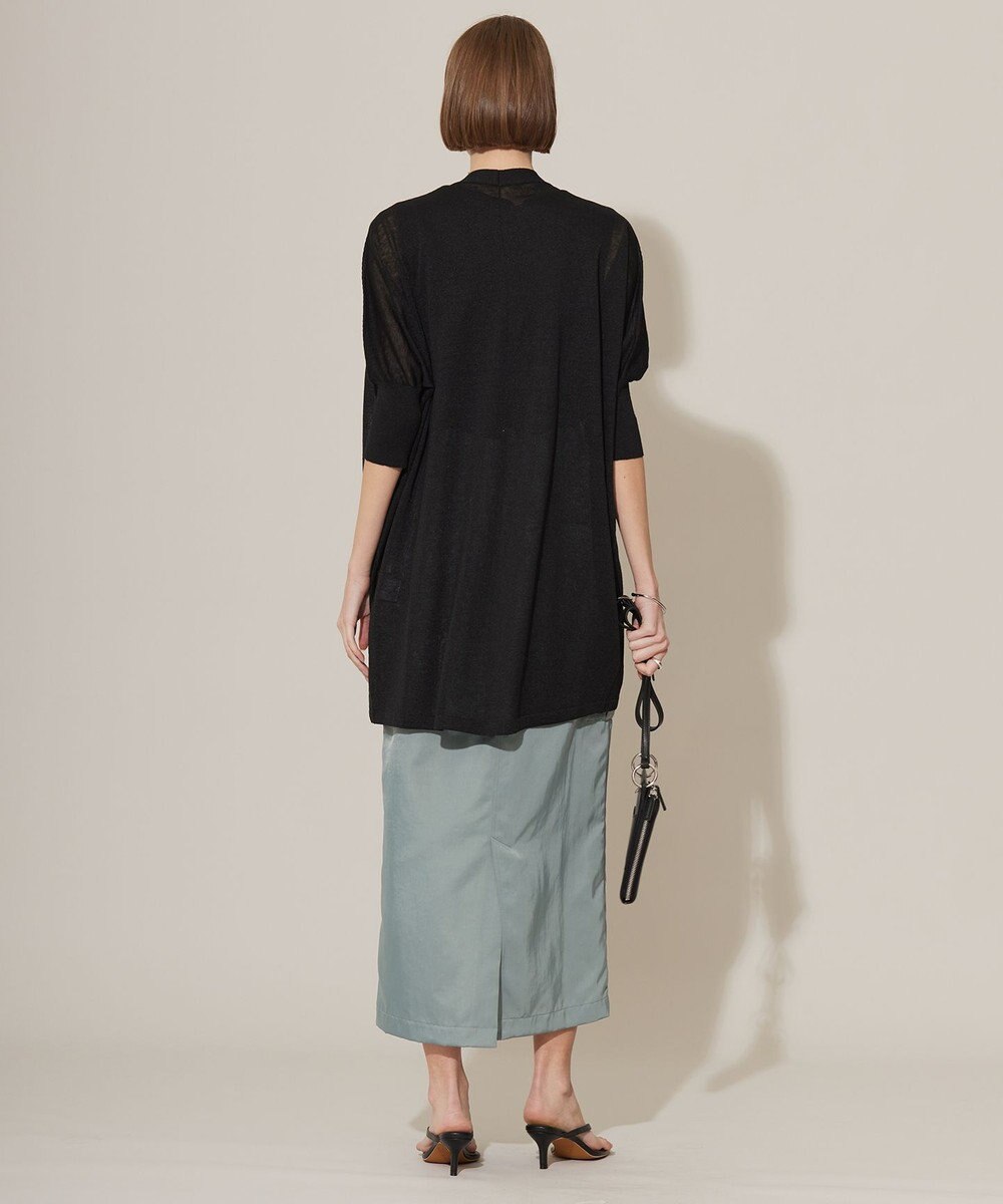 ICB 【洗える】 リネンポリエステルハイゲージ カーディガン 