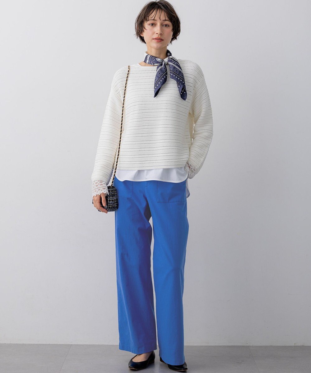 23区 【先行予約】コットンギマ ボートネック ニット 