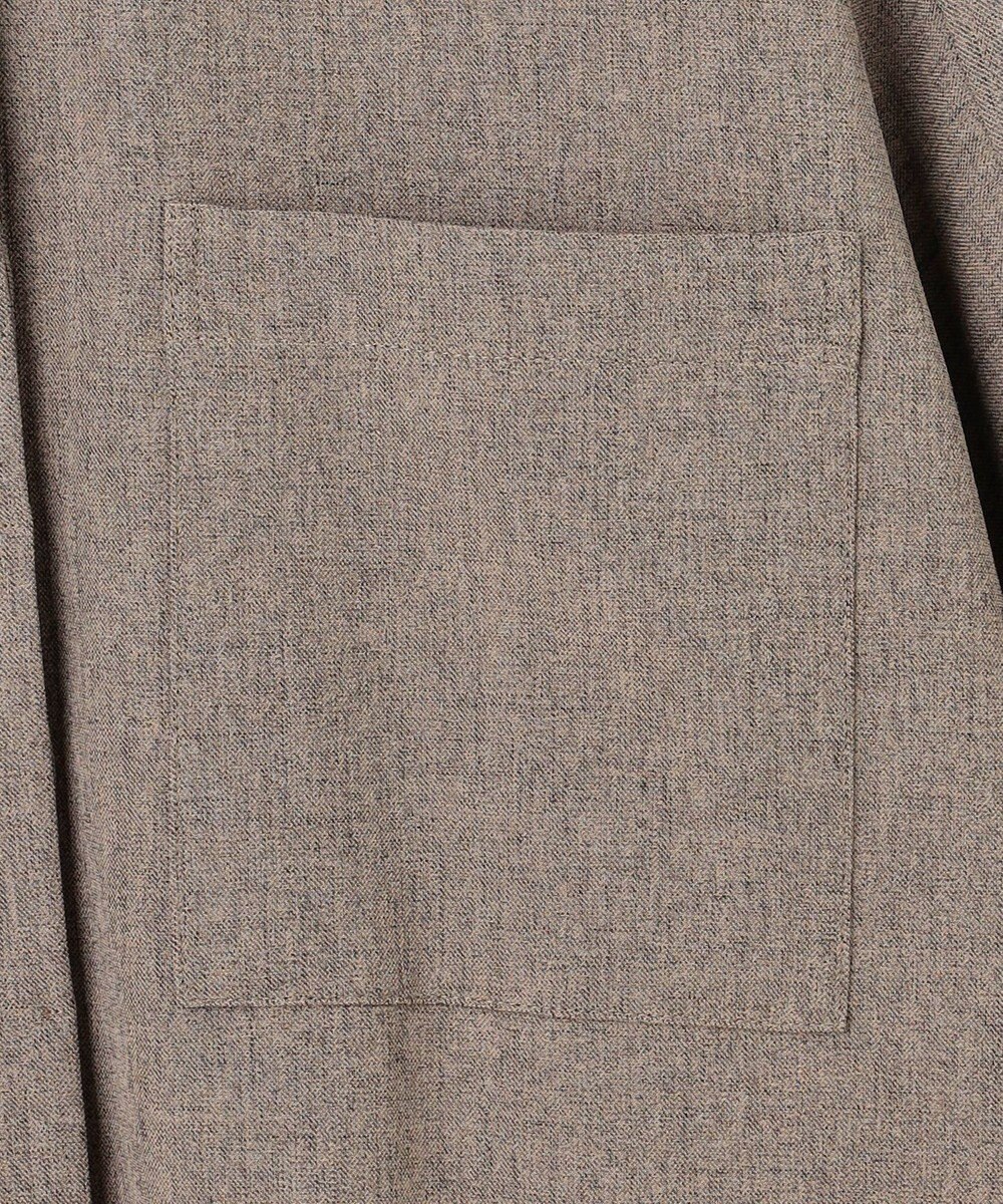 uncrave ウォッシャブルウールライクツイル ドルマンシャツ 