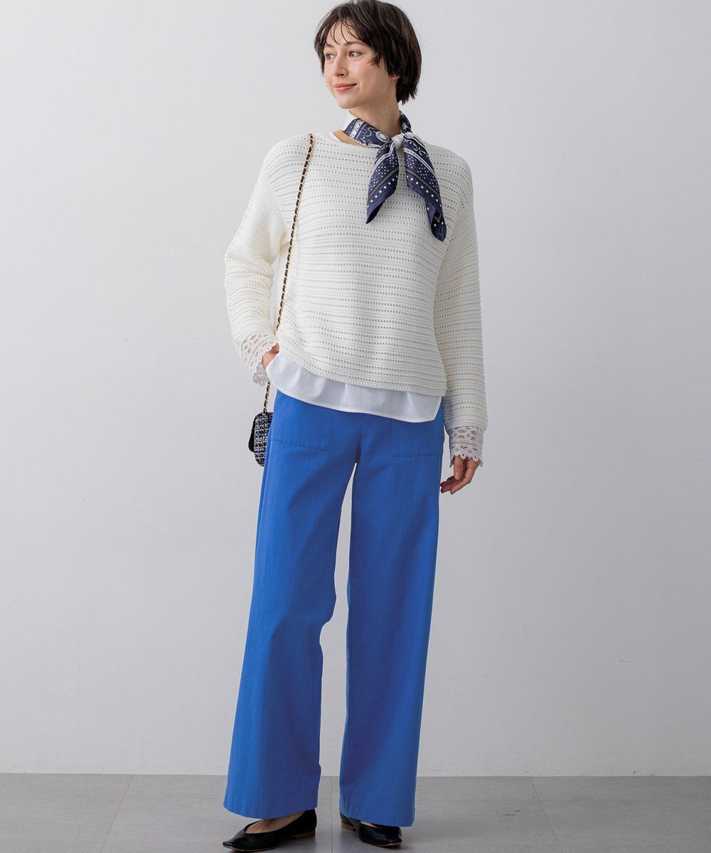 23区 【先行予約】コットンギマ ボートネック ニット 