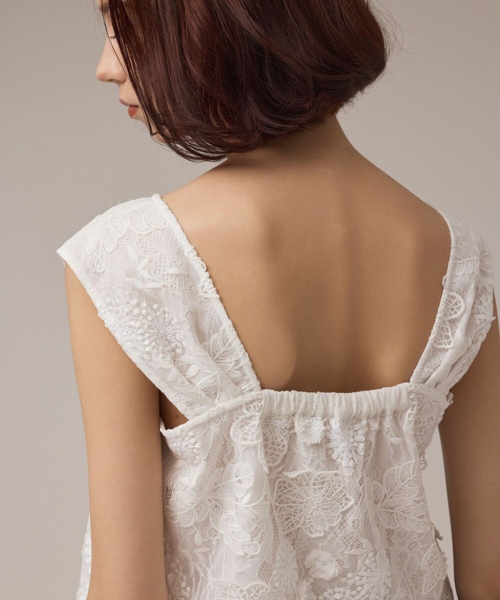 GRACE CONTINENTAL チュール刺繍トップ 