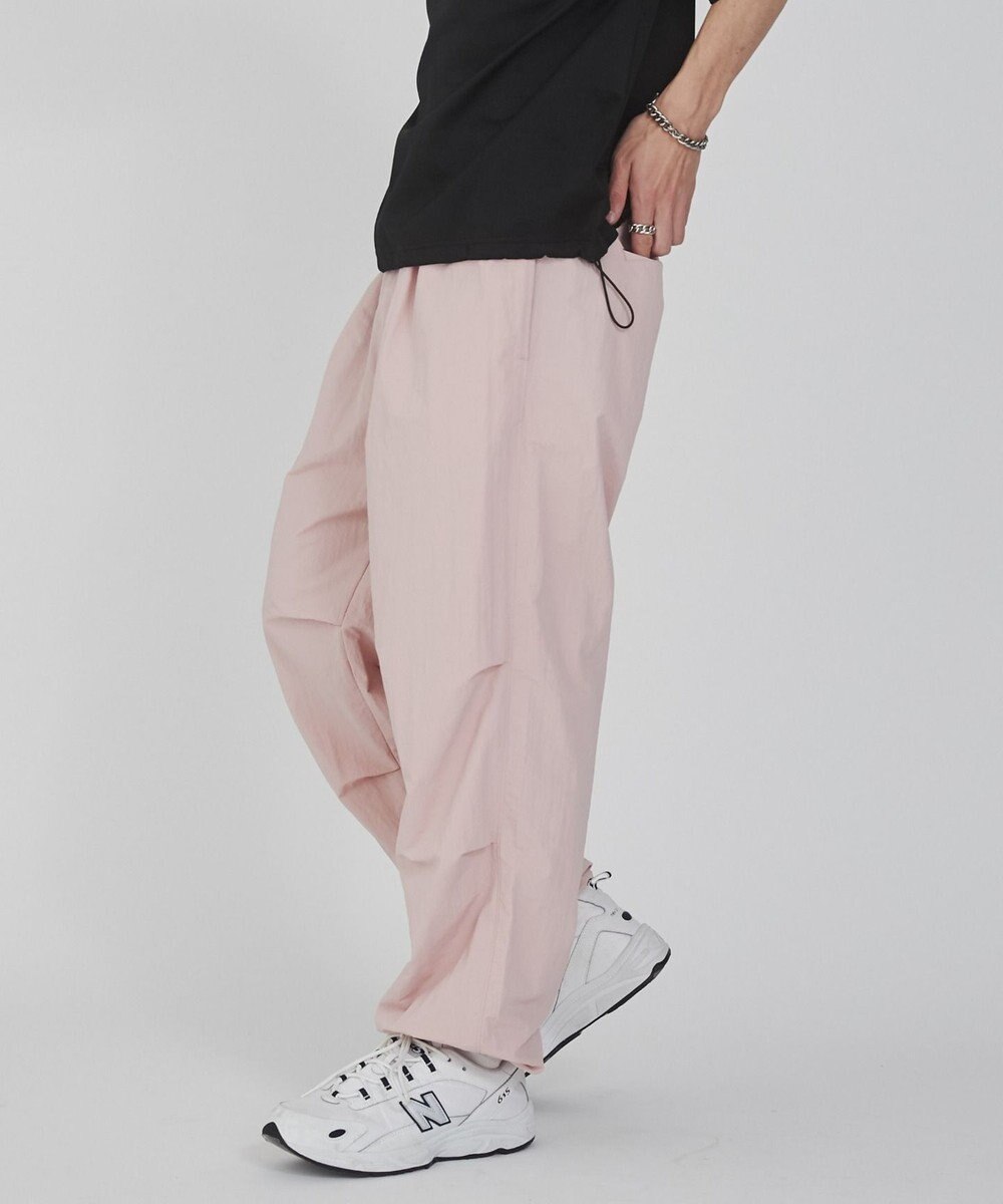 WEGO 【ウエストゴム/撥水/洗濯機可】ナイロンイージーパンツ 