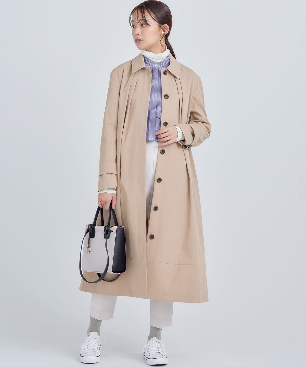 組曲 L 【WEB限定】ライトトレンチ ステンカラーコート 