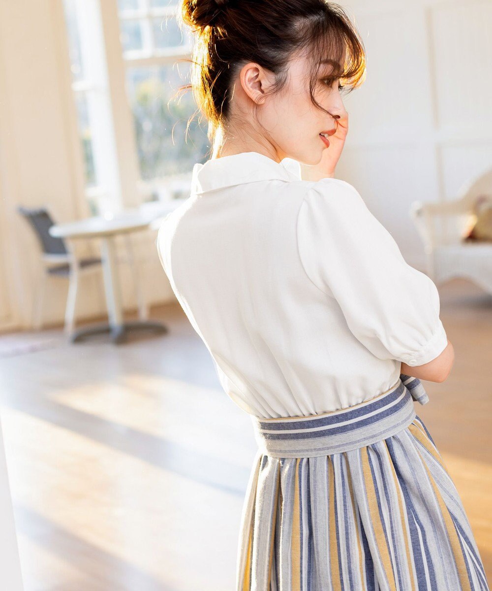 Tiaclasse 【洗える】小顔効果も叶えるスキッパーシャツワンピース 