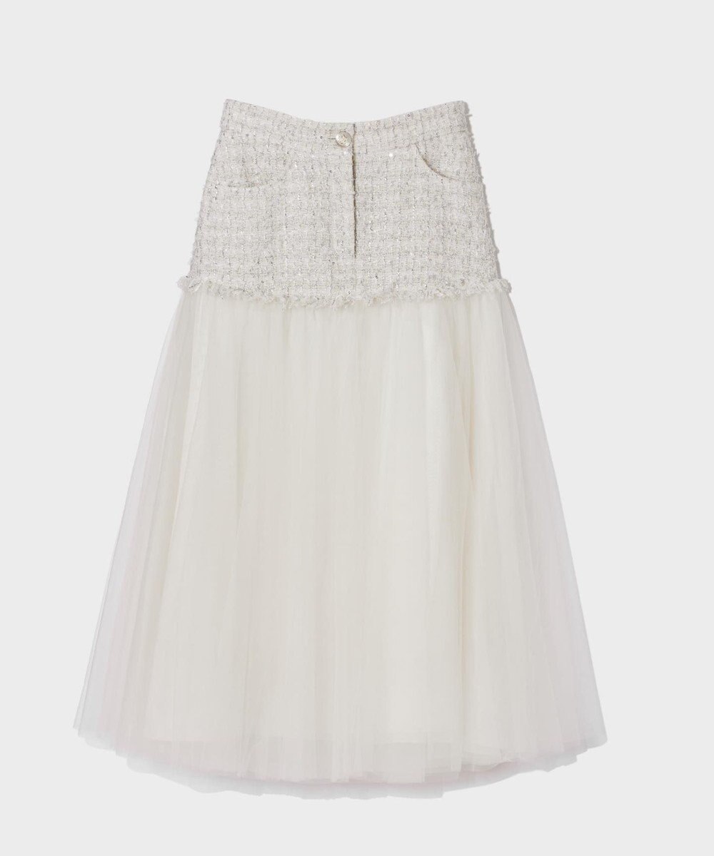 GRACE CONTINENTAL ツイードコンビチュールスカート 