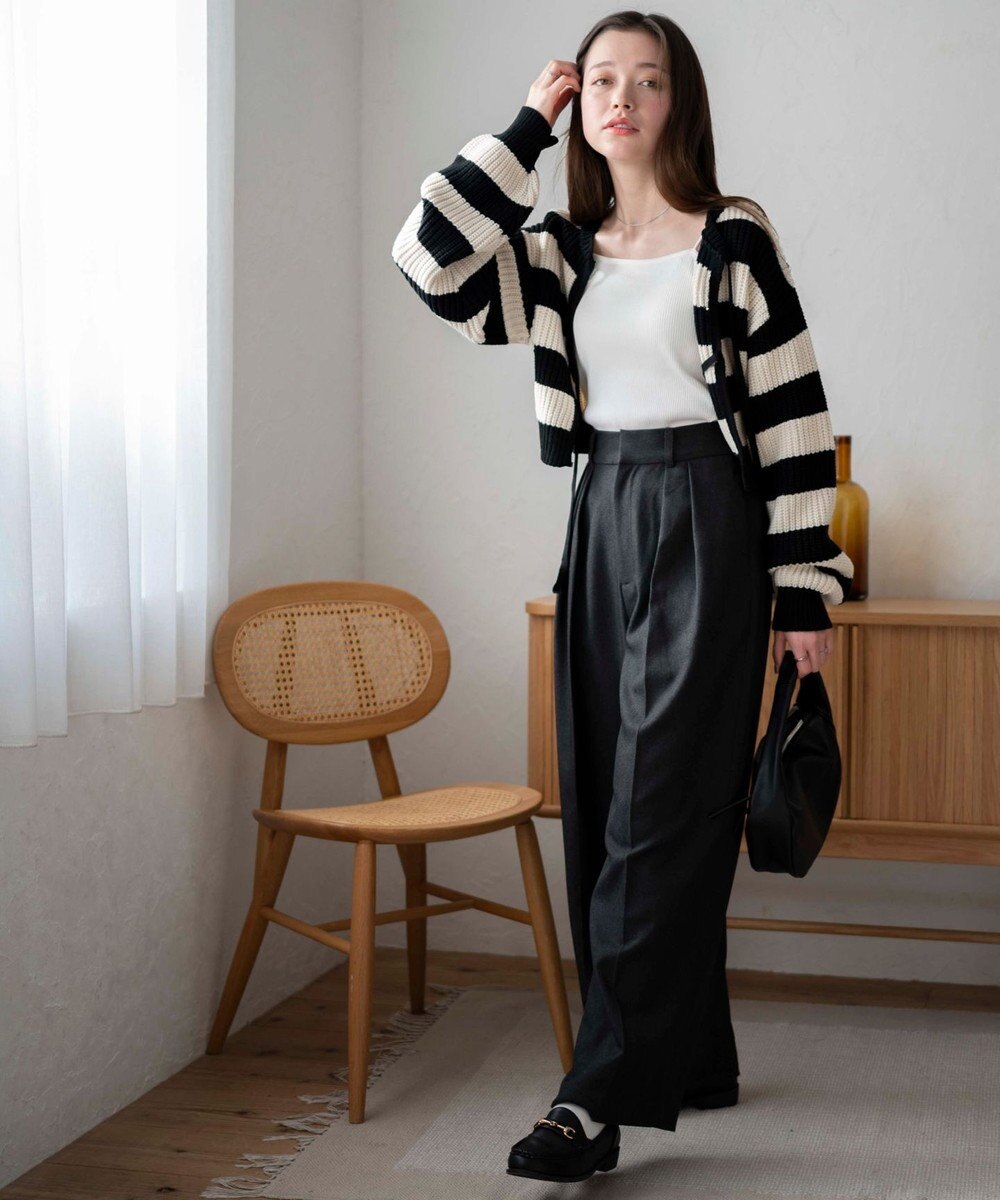 WEGO 【2024年秋冬新色カラー追加★】リボン2WAYカーデ 