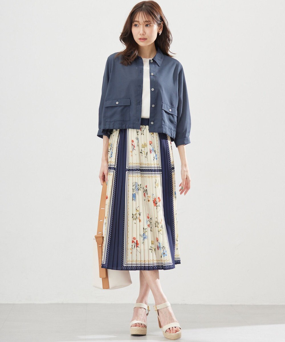 組曲 S スカーフパネルプリント スカート 