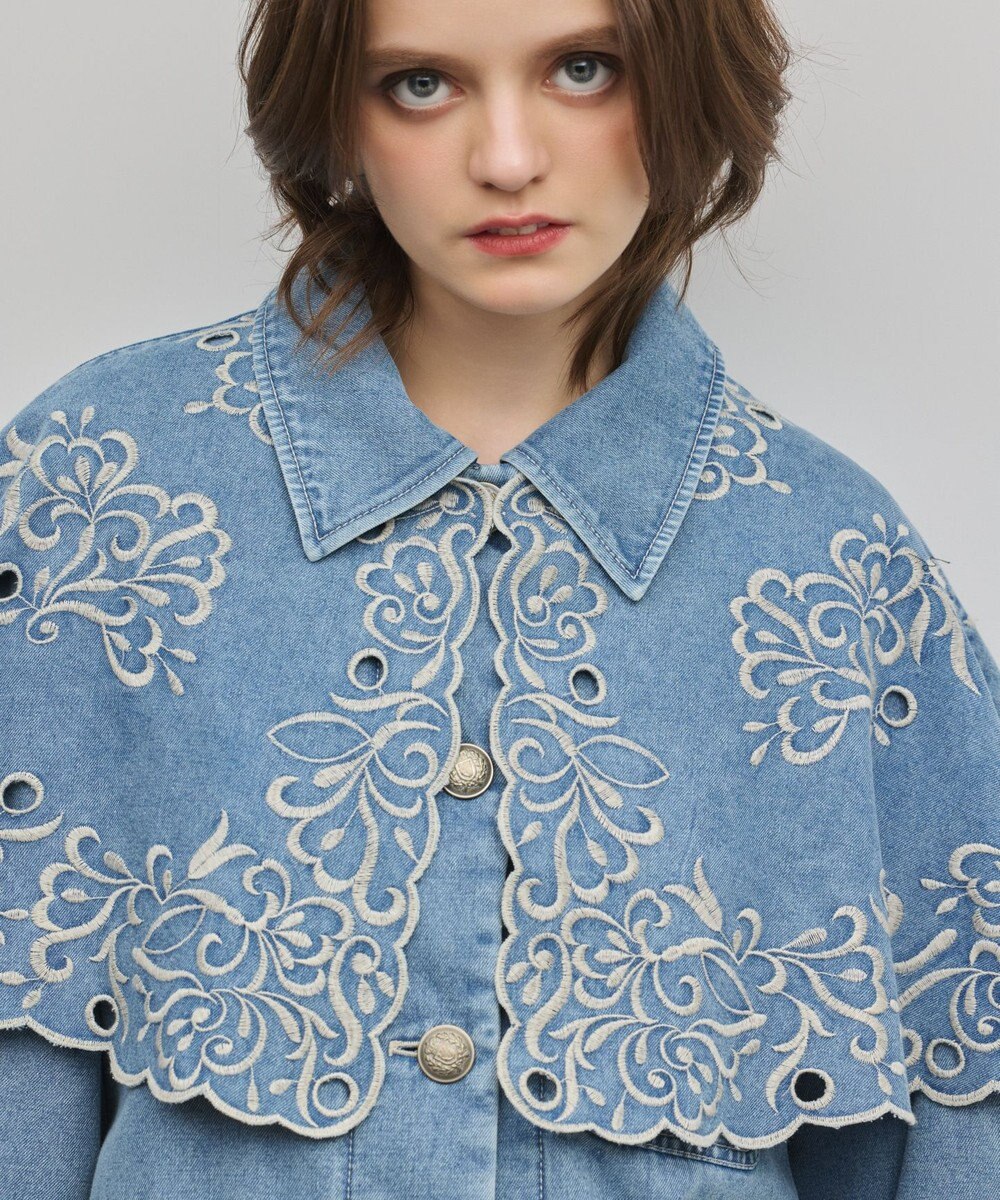 GRACE CONTINENTAL ケープ付カバーオールジャケット 