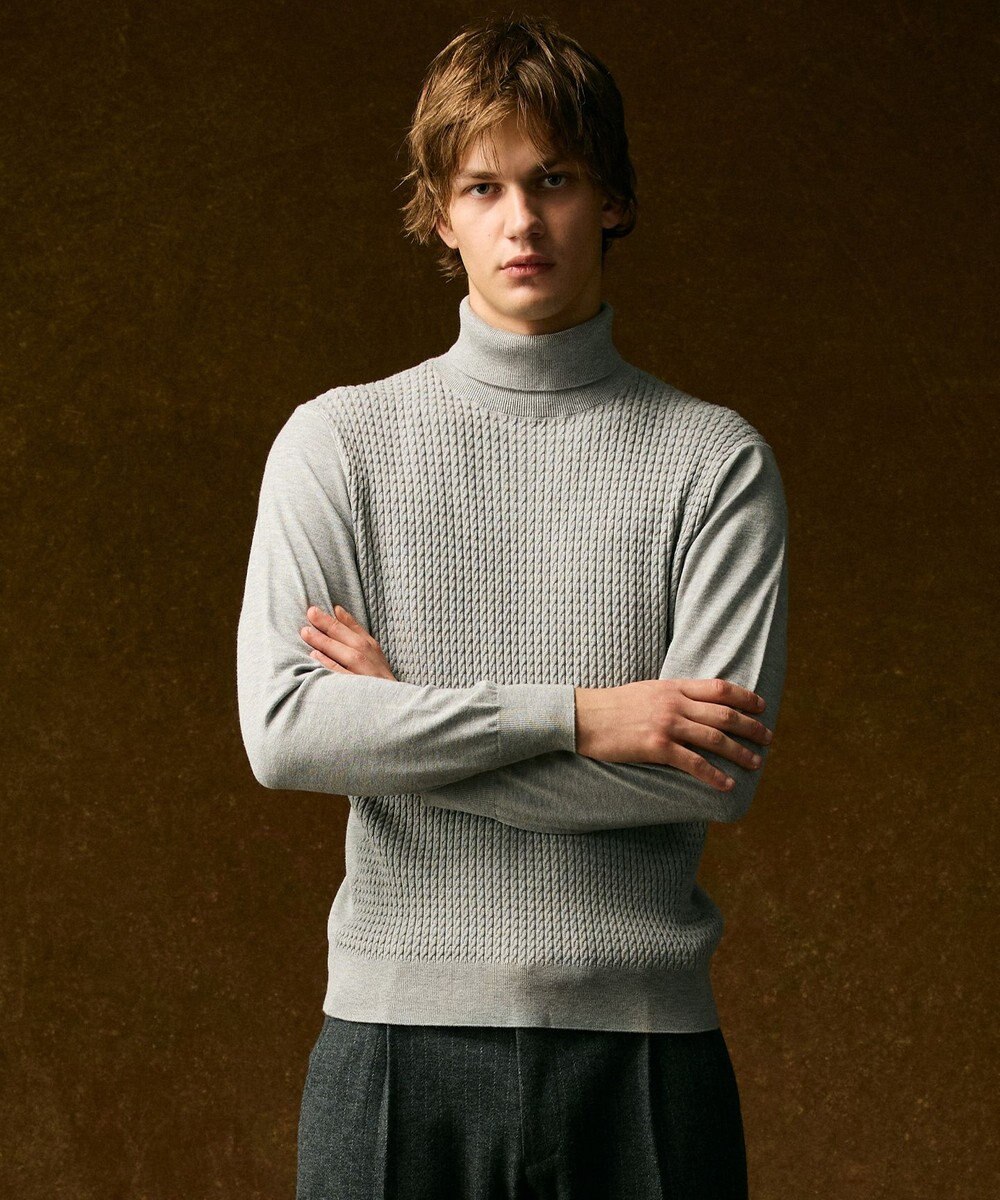 JOSEPH ABBOUD 【キングサイズ・チクチクしない/3シーズン対応/サスティナブル】SNOWY タートルネックセーター 