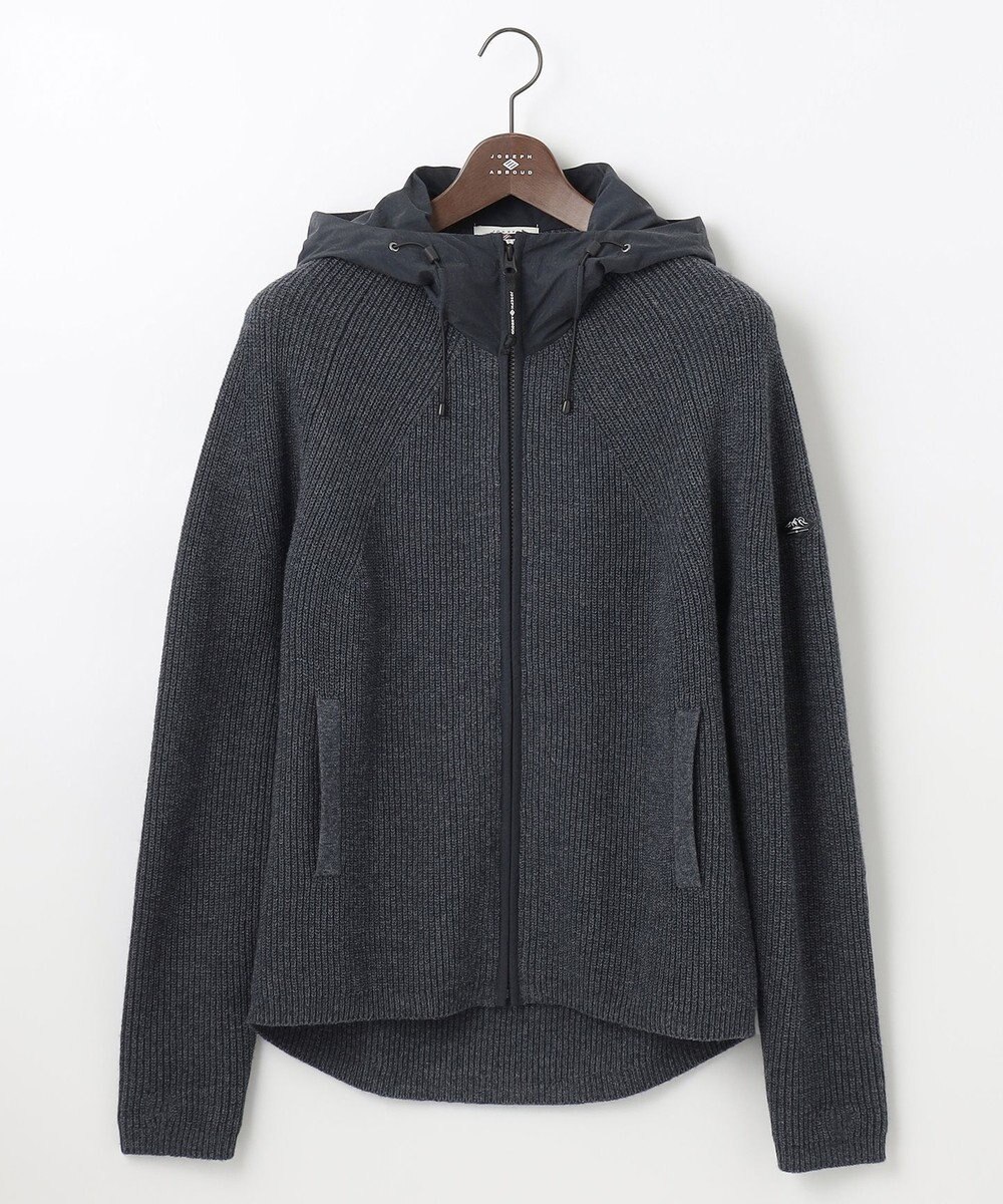 JOSEPH ABBOUD MOUNTAIN 【UNISEX】リサイクルウールポリ ニットパーカー 