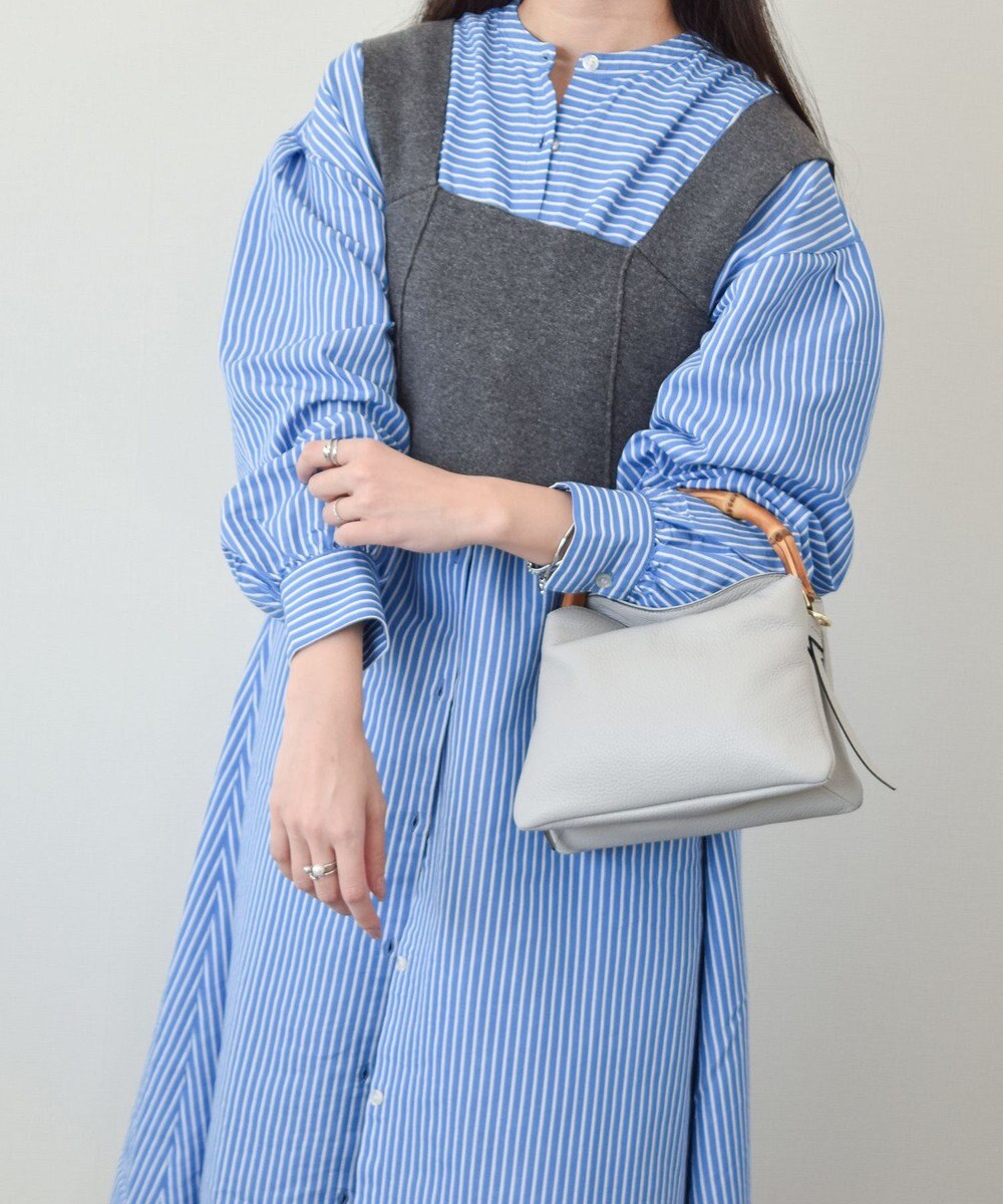 INTER-CHAUSSURES 【LORISTELLA】バンブーハンドルソフトレザーハンドバッグ 