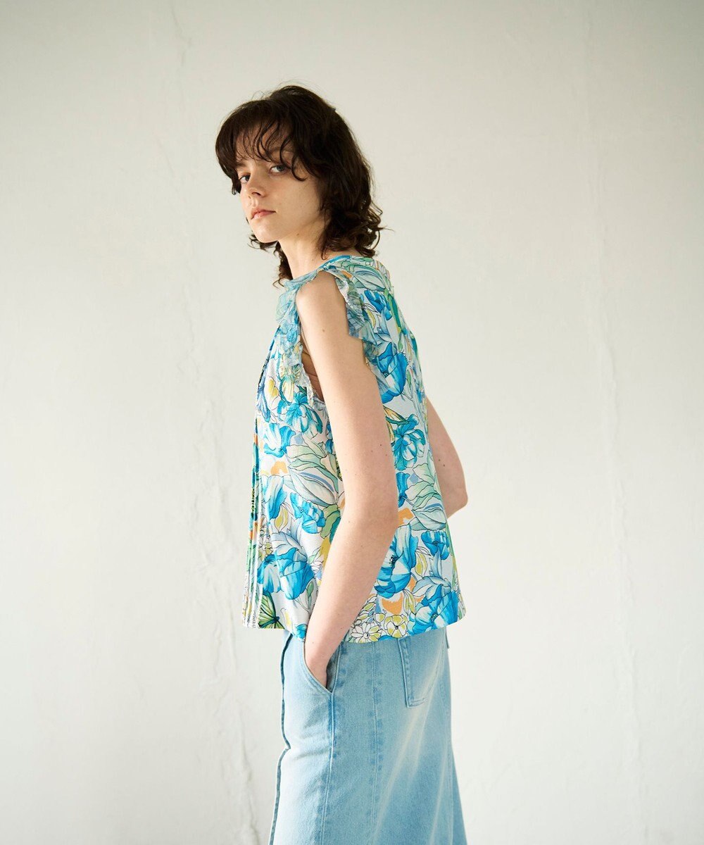 GRACE CONTINENTAL フラワーガーデンプリントトップ 