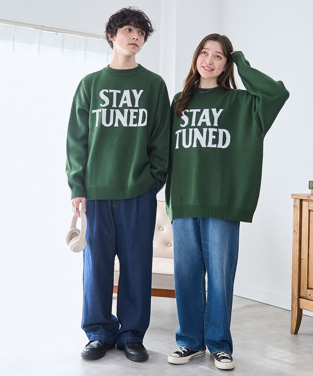 WEGO オーバーフィットジャガードプルオーバー 