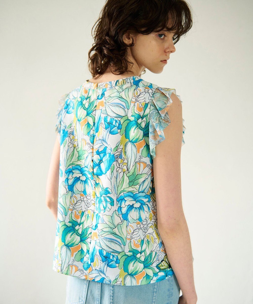 GRACE CONTINENTAL フラワーガーデンプリントトップ 