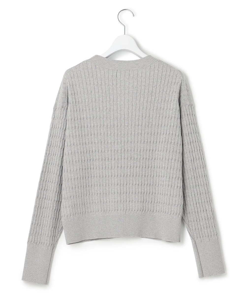 J.PRESS YORK STREET 【WOMEN】コットンケーブル カーディガン 