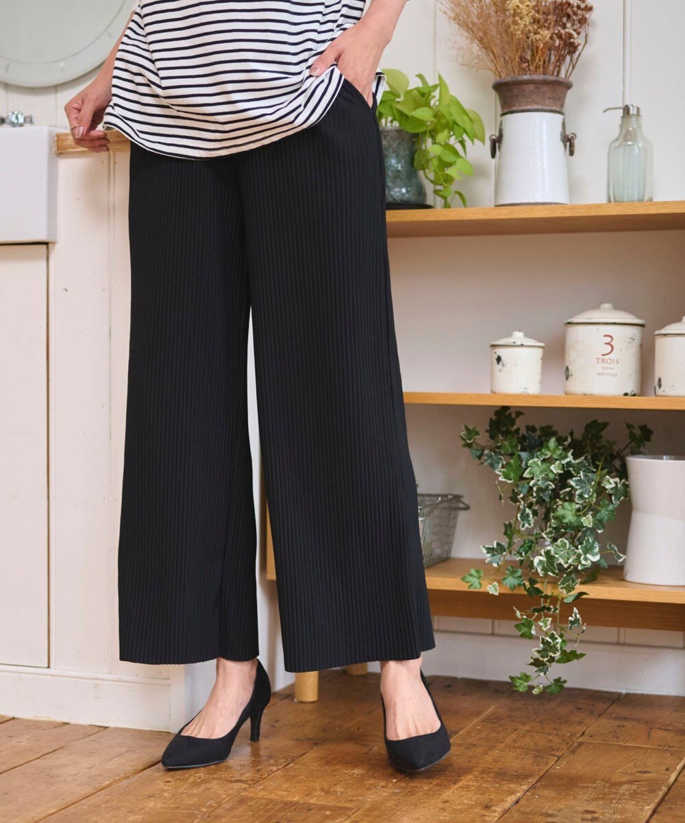 WEGO 【WEB限定/2025年秋冬新作/裾カットOK！自分サイズに調整可能/ウエストゴム/しわになりにくい/】カットプリーツパンツ 