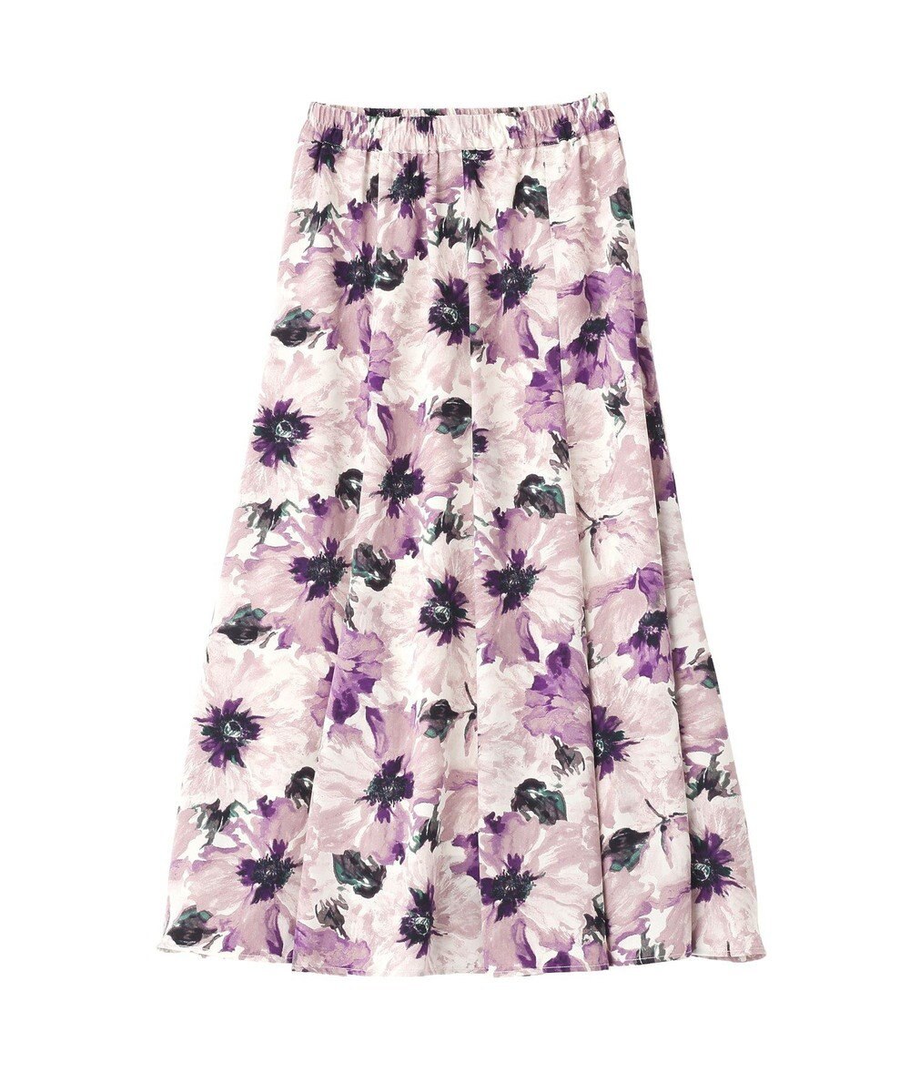 YECCA VECCA 水彩フラワー柄マーメイドスカート 