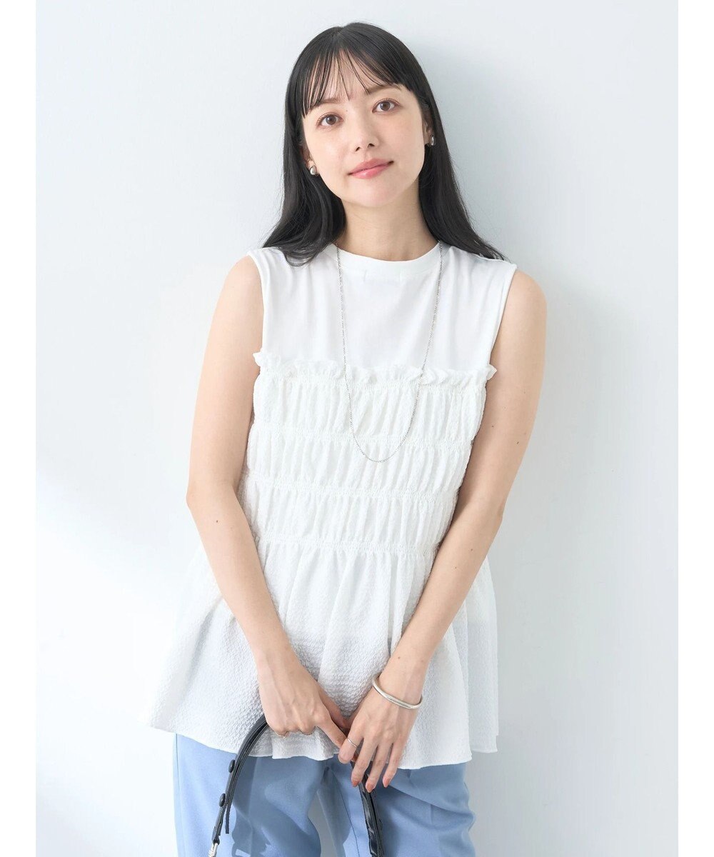 earth music&ecology ドッキングシャーリングプルオーバー 