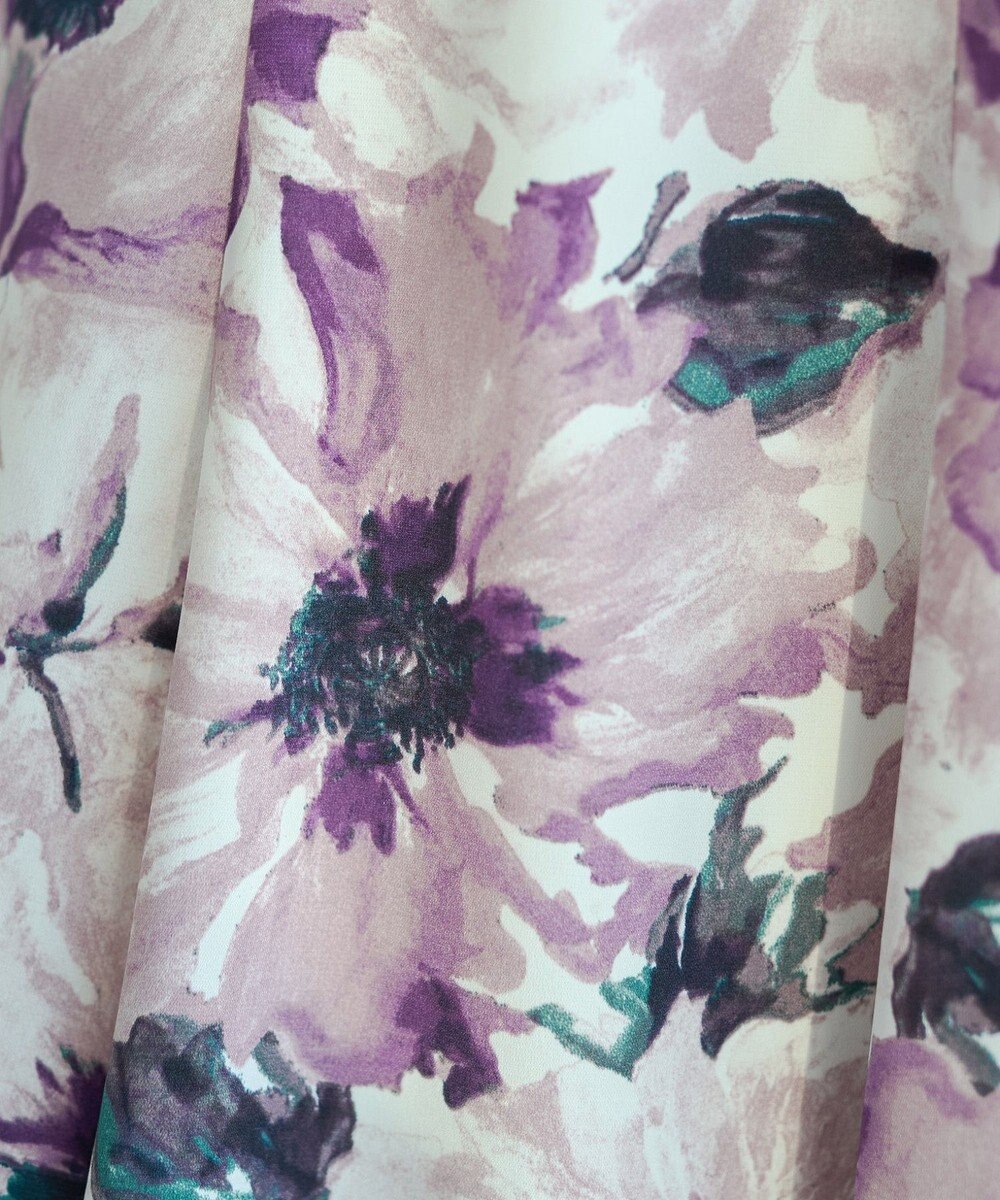 YECCA VECCA 水彩フラワー柄マーメイドスカート 