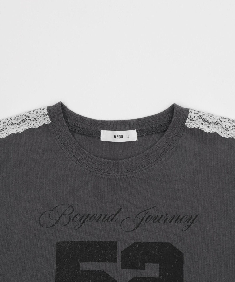 WEGO レースショルダーショートT 