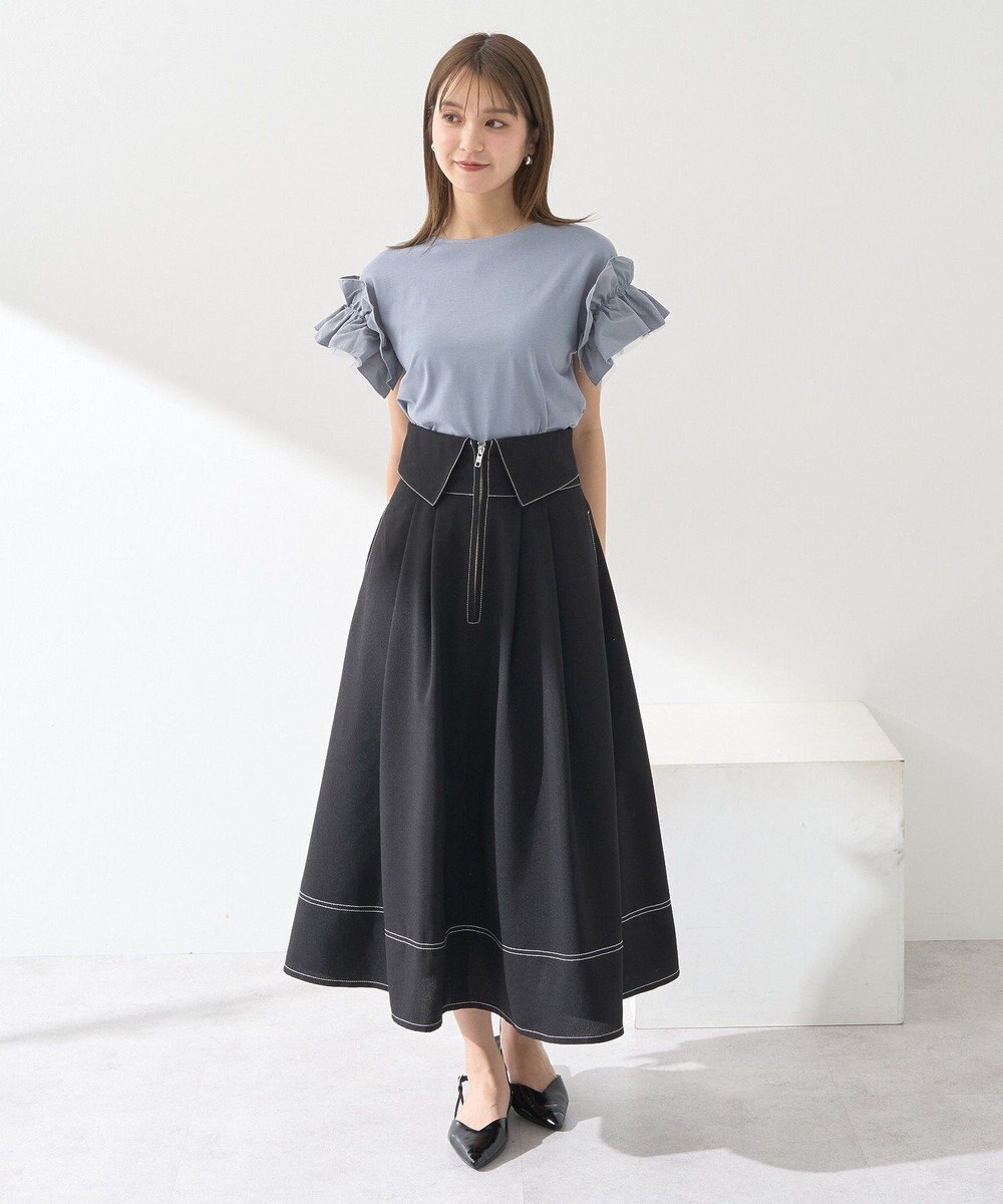 earth music&ecology フォールドオーバーウエストスカート 