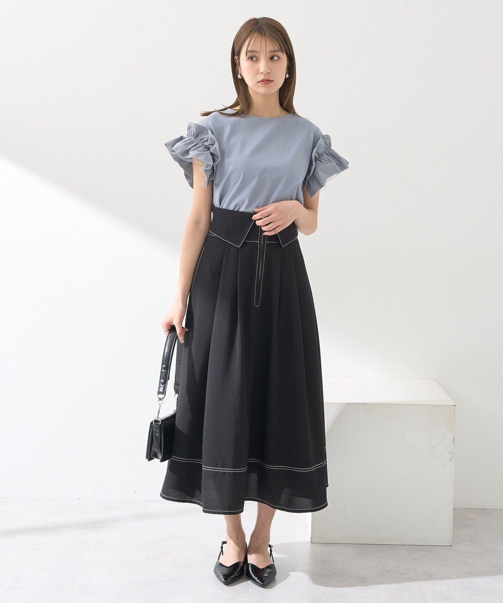 earth music&ecology フォールドオーバーウエストスカート 